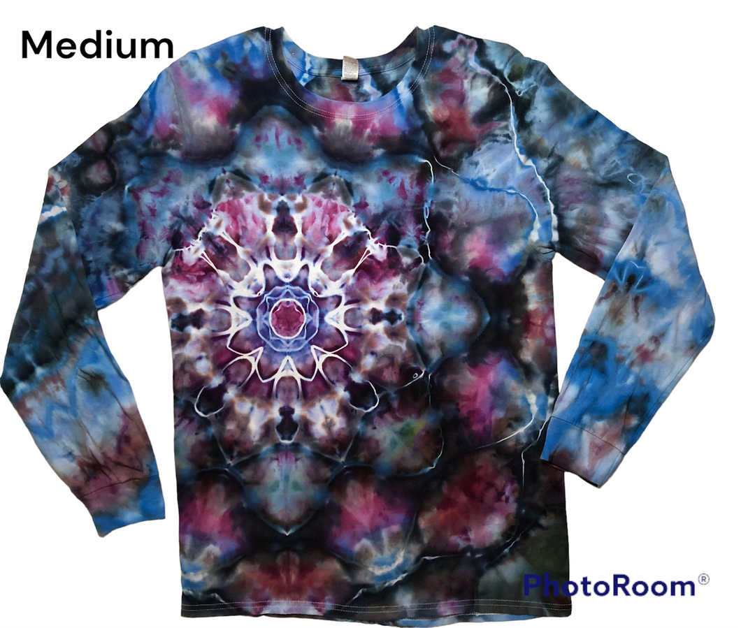 Adult Medium long sleeve, mandala tie dye