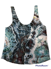 Load image into Gallery viewer, Ladies Medium tank, geode tie dye
