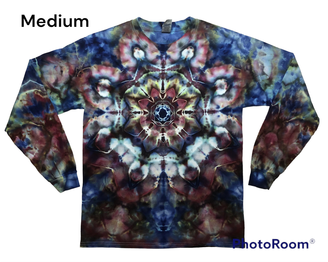 Adult Medium long sleeve , mandala tie dye