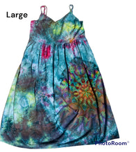 Load image into Gallery viewer, Ladies Large Maxi dress, mandala tie dye
