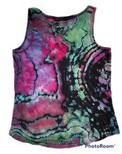 Load image into Gallery viewer, Ladies Medium tank, reverse tie dye design
