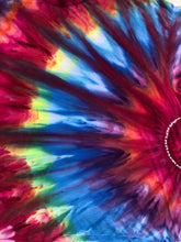 Load image into Gallery viewer, Adult 4XL Tshirt, sunburst tie dye design
