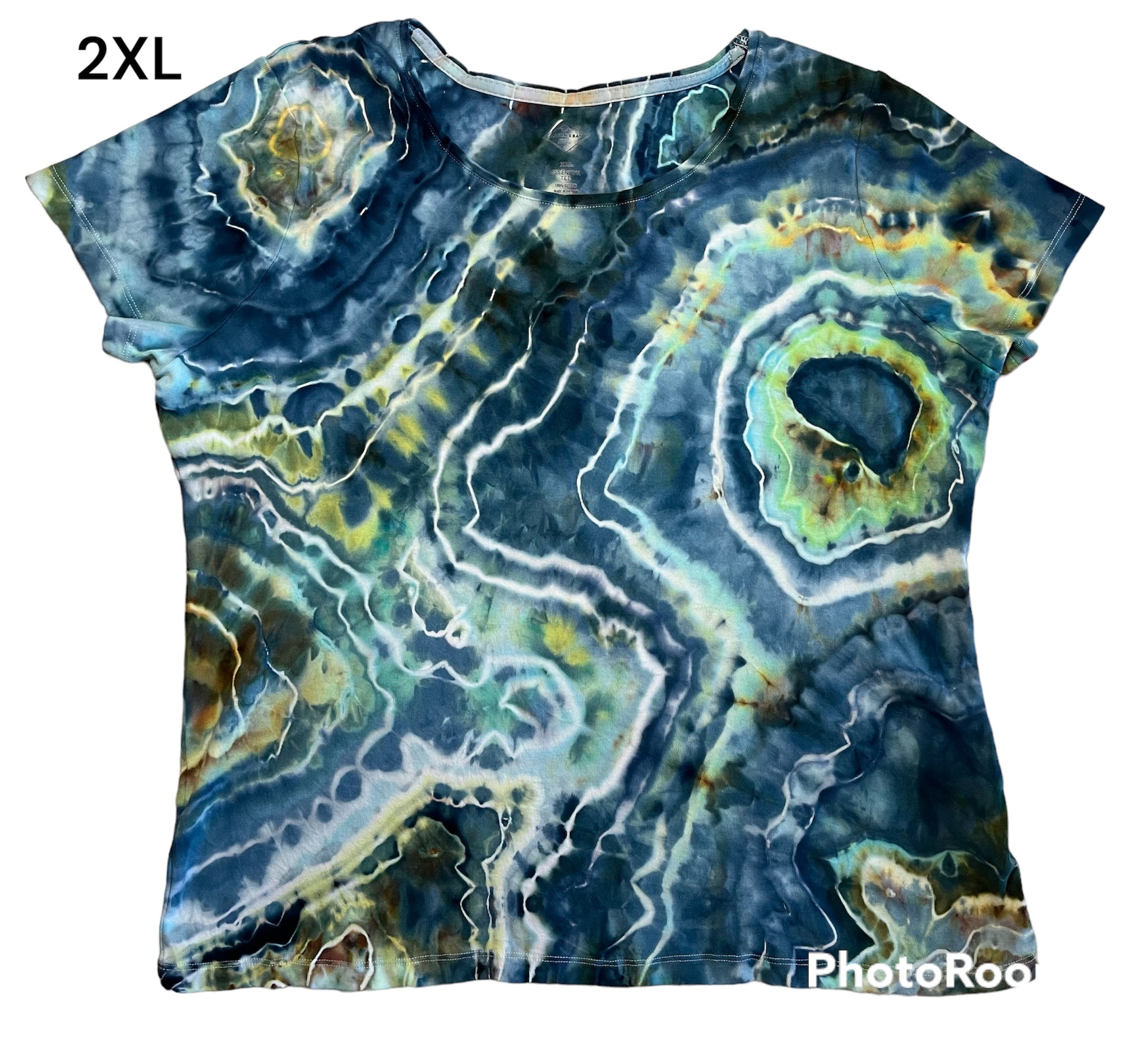 Tie Dye Pattern: Blue Shirt vs. Reverse Dyed Blue Shirt [Ice Dyed In A  Geode Pattern] 