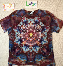 Load image into Gallery viewer, Ladies Large Tshirt, mandala tie dye design
