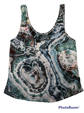 Load image into Gallery viewer, Ladies Medium tank, geode tie dye
