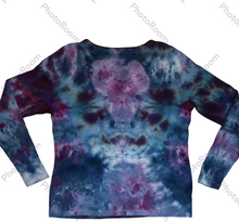 Load image into Gallery viewer, Ladies Medium long sleeve Tshirt, mandala tie dye design
