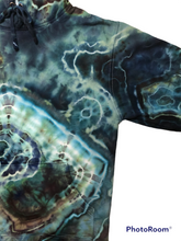 Load image into Gallery viewer, Adult Medium pullover hooded sweatshirt, geode tie dye
